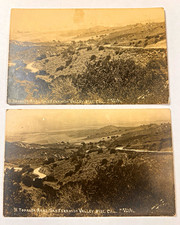 RARE 2 x Antique H.F. Rile RPPC Topanga Road San Fernando Valley CA c1910s #31 picture