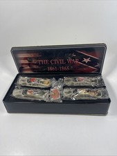 Rare 1861-1865 The Civil War Commemorative Knife Set- Keychain. Confederate set picture