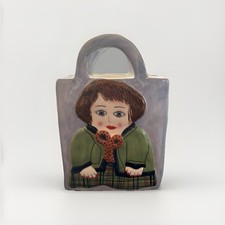Vintage Ganz Bella Casa by Susan Paley-CLARA Ceramic Purse Vase picture