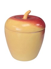 Apple-Shaped Ceramic Trinket Jar with Lid Red & Yellow Gradient   picture