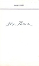 4 x 7 Stationary Signed w/ Autograph - Alan Bunce picture