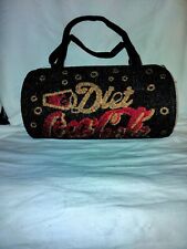 VINTAGE Diet COCA COLA BEAUTIFULLY EMBROIDERED GLASS BEADED SHOULDER BAG PURSE  picture