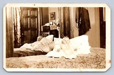 K5/ Interesting RPPC Postcard c1910 Trick Photography Baby Mirror 457 picture