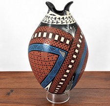 Mata Ortiz Pottery Olla Handmade Pot Signed Efrin Lucero 10x7” Mexico Art picture