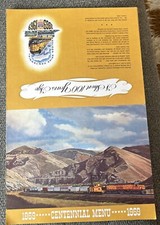 1969 Union Pacific Railroad Dinner Menu Domeliner City of Los Angeles Centennia picture