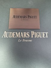 100% OEM AUDEMARS PIGUET Brass Boutique Display Sign 4.5” x 3.5” RARE & NEW picture