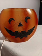 2017 Pier One Jack O Lantern With Electric Lights. Works  Glass 8x6x3 picture