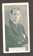 1933 British Born Film Stars State Express Cigarette Card No. 18 Victor McLaglen picture