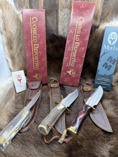 Three (3) Muela Bison, PG-20A, & Kodiak Knives With Sheaths Mint In Boxes +++ picture