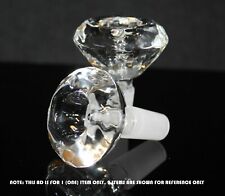 WIDE DIAMOND Bowl 14mm CLEAR Glass Slide Bowl  Tobacco Glass slide bowl 14 mm picture