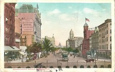 Washington DC Pennsylvania Ave Occidental Hotel Streetcar View 1915 Postcard picture