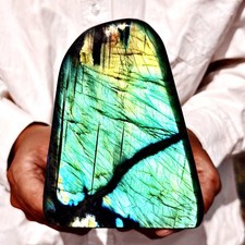 3.06LB Top natural Labrador flash moonstone quartz crystal mineral specimen picture