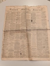 1861 Civil War Newspaper Boston Journal LINCOLN Inaugural Tour JEFFERSON DAVIS picture