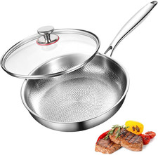 Titanium Pan for Cooking 12 Inch Titanium Hammered Pro Frying Pan picture