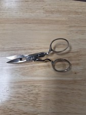 Vintage Scissors-W H Morley and Sons-Made in Germany-Chrome-Button Hole-Sewing picture