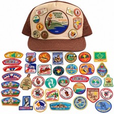 Vintage BSA Boy Scout Patch Lot 1970s 1980s 2002 Goshen 1986 Hat Pins NCAC picture