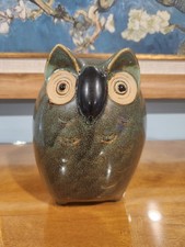 MCM Green Ceramic Pottery Owl picture