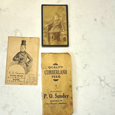Advertising Sepia Cabinet Card Photograph, Child Portrait, Original Carlisle PA picture