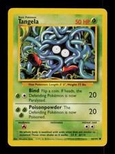 Tangela 66/102 Pokemon Base Set Trading Card TCG picture