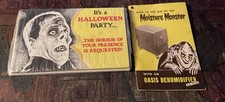 Vtg Halloween Monster - Party Invitations 8 Pk Frankenstein & Booklet c. 1960’s picture