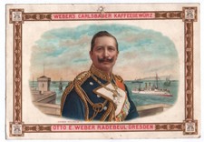 Magnificent collectible picture Kaiser Wilhelm II Otto Weber Radebeul Dresden around 1905 litho picture