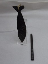 Vintage Alaska Native Eskimo Carved Folk Art Baleen Pendants picture
