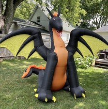 Gemmy 11ft LED Dragon Halloween Inflatable Airblown Yard Decor Home Accents picture