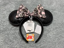 Disney Loungefly Ears Minnie Mouse Safari Animal Print Kingdom Black Headband picture