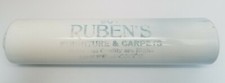 Antique White Milk Glass Advertising Rolling Pin 1920-30s Ruben's McKeesport, PA picture