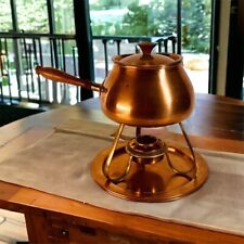 Vintage Tangus Copper & Brass Fondue Pot Warming Shafing Dish Portugal picture