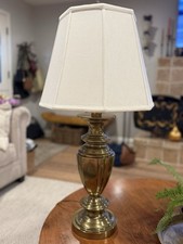 Vintage Stiffel Urn Polished Heavy Brass Table Lamp, 33