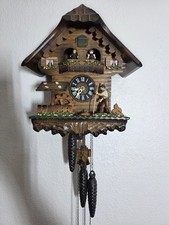 VINTAGE German Animated Bellringer Musical Cuckoo Clock/Waterwheel &Dancers EXC picture