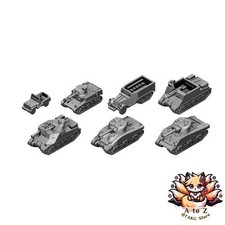 NEW Pit Road 1/700 MI Series World War II U.S. Military Vehicle Set 1 Plastic picture
