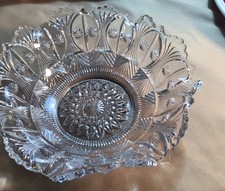 Vintage Pressed  Glass Small 7 1/2inch Bowl Pressed Glass picture