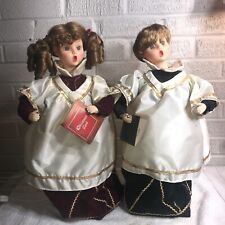 Vintage Pair of Victorian Carolers Moves Heads/Arms 27” See Details picture
