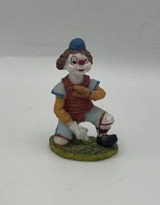 Circus Clown Figurine Baseball Catcher Micena Statue Vintage Hand Painted picture