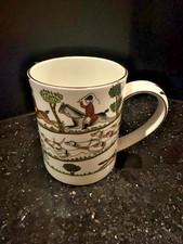 Vintage Staffordshire Hunting Scene Fine Bone China Mug Crown England picture