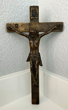 Vintage Bronze finish crucifix cross wall hanging(made in Italy) picture