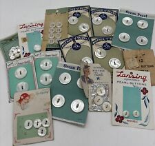 Small Lot Of New On Cards Vintage Buttons Mother Of Pearl Collecting picture