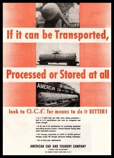 1946 American Car And Foundry Company New York Train Storage Tank Cars Print Ad picture