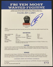 Rob O’Neill Signed FBI Wanted Photo 11x14 Navy Seal Shot Bin Laden PSA 9A31690 picture