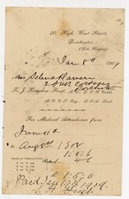 1909 Doctor's Medical Attendance Bill - Mrs. Selina Harmen, Dorchester, UK picture
