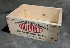 Vintage Dupont Dynamite Crate Hand made Replica -  For Man-cave, Decor & Storage picture