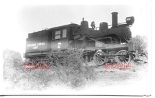 26B777 POOR RPPC 1940s/50s PICKERING LUMBER CO HEISLER LOCOMOTOVE #7 picture