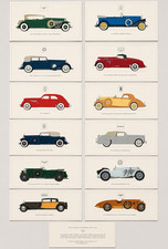 The Classic Automobile 1913-1941 Classic Car Illustration Print Set of 12 picture