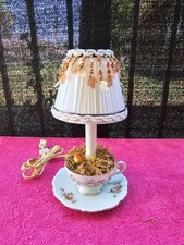 Mitterteich Bavaria Norway Rose Germany Tea Cup And Saucer Night Lamp 11