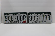 906-UBR UBER DRIVER Pair Colorado License Plate Rocky Mountains Tag Auto Car  picture