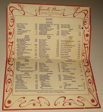 Maxwell's Plum Menu (New York City) Circa 1974 (poor condition) picture