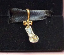 Disney Parks Cinderella Glass Slipper Shoe Pandora Charm-14kt Gold and Lab Grown picture