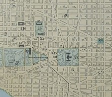 Vintage 1893 WASHINGTON DC Map 14